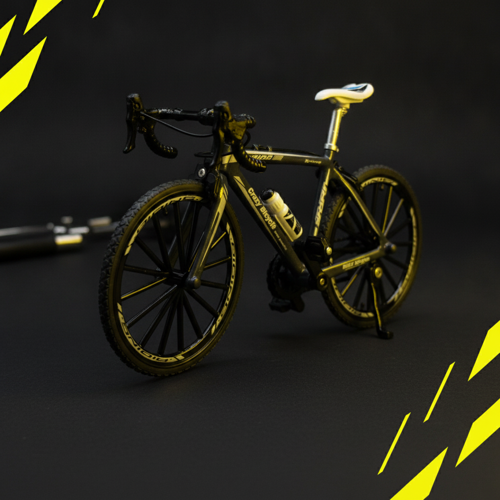 Bici negra pedales funcionales